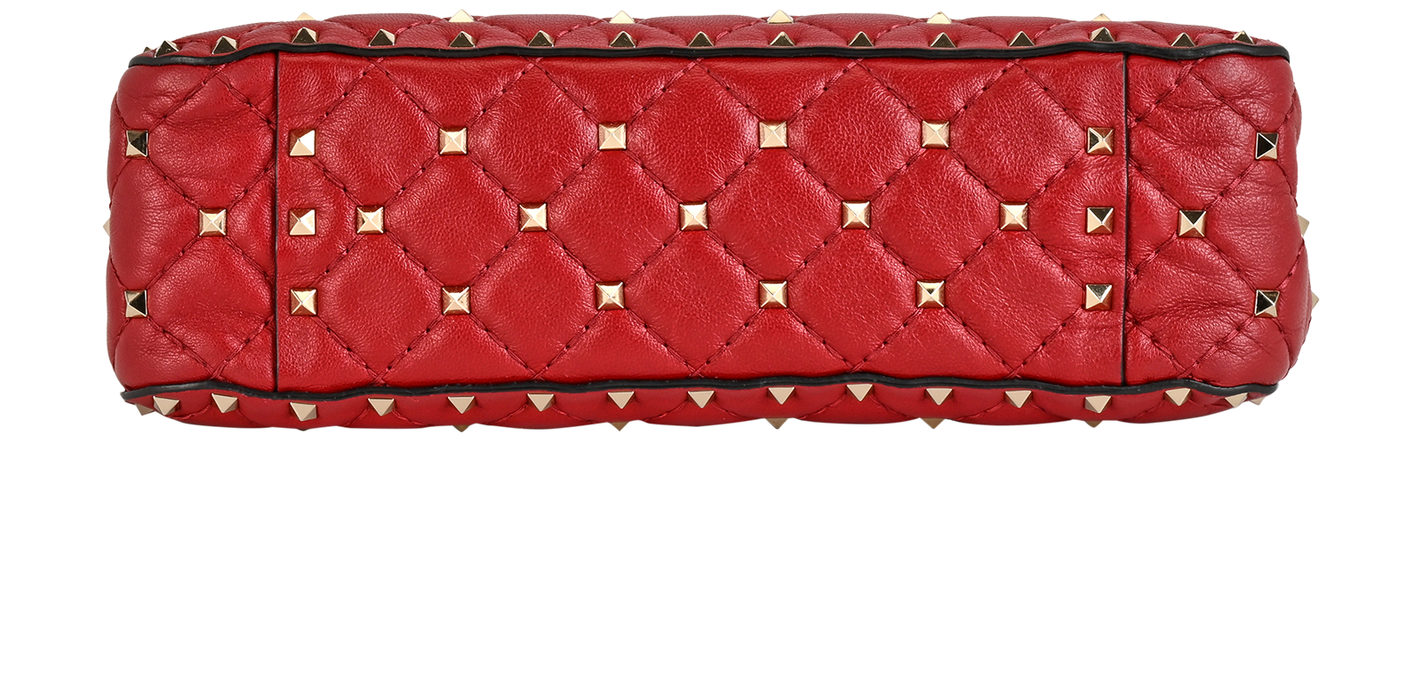 Small Rockstud Spike, &pound;850, Handbags, Red, Leather, Top view